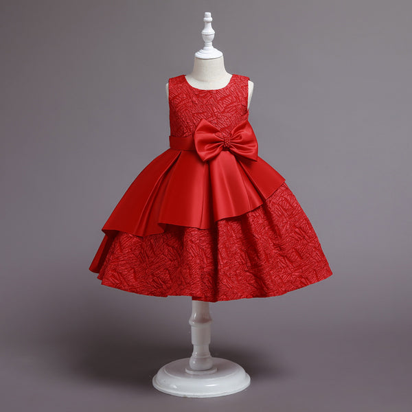 Vestido Princesa Niña Colores Lisos - Ideal para Cumpleaños y Eventos