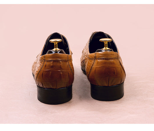 Zapatos de Vestir Hombre Patrón Cocodrilo Estilo Británico - Image 24