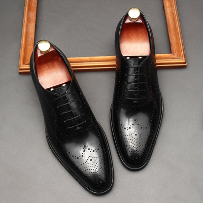 Zapatos Formales de Cuero para Hombre Punta Afilada Estilo Británico - Image 3