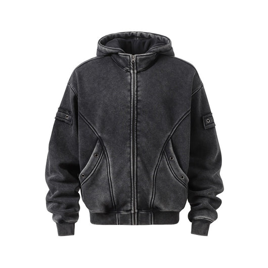 Sudadera Deportiva Vintage Americana con Capucha y Forro Polar - Image 2