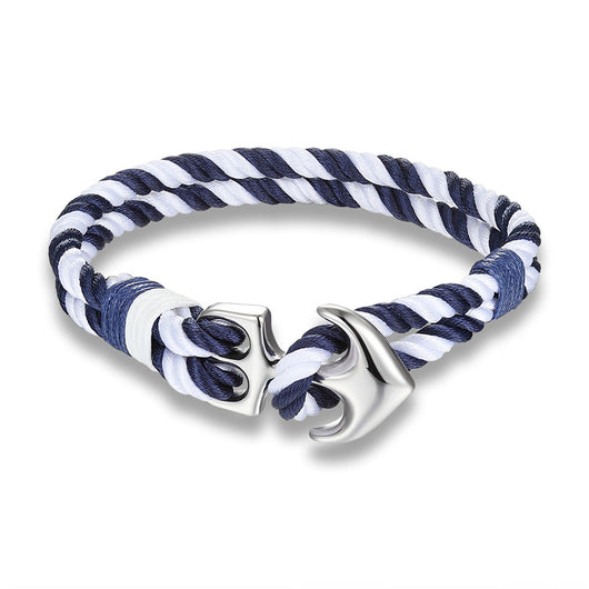 Pulsera de Supervivencia Náutica para Hombre con Cuerda Paracord y Ancla de Metal - Image 5