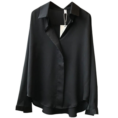 Camisa de Satén Suelta - Image 8