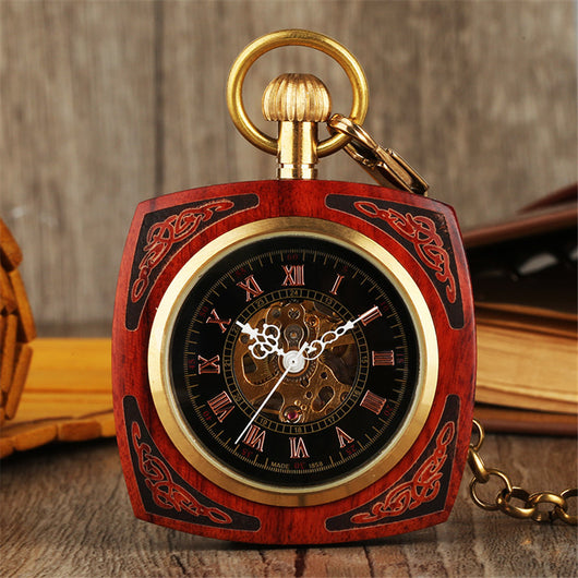 Reloj de Bolsillo Caoba con Mecanismo de Cuarzo - Image 7