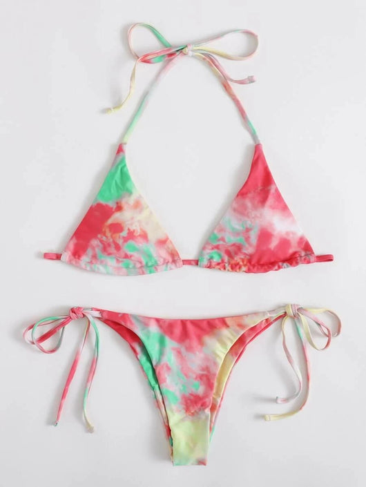 Traje de Baño Mujer Estampado Multicolor con Corte Asimétrico - Image 19