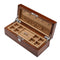 Pure Solid Wood Double-layer Jewelry Box With Lock Beige