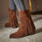 Botas de Tacón Grueso con Punta y Borlas