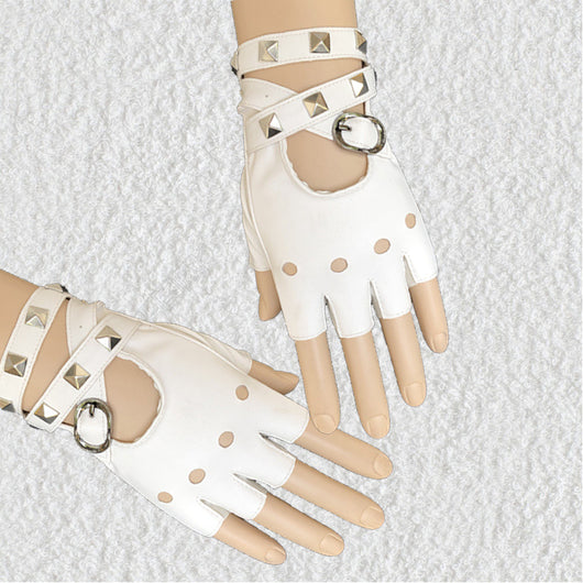 Guantes Góticos Punk Rock Medio Dedo para Mujer - Image 5