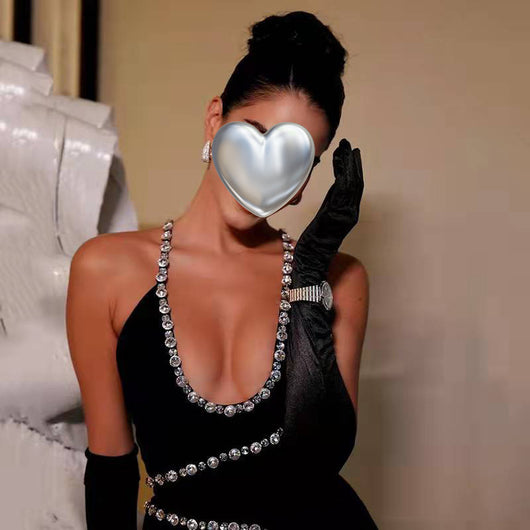 Vestido Bandage con Tirantes de Brillantes Dobles - Image 8