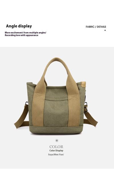 Bolsa de Lona Estilo Coreano de Gran Capacidad para Viajes y Uso Diario - Image 23