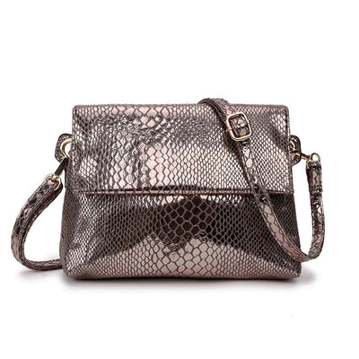 Bolso Cuadrado Pequeño con Patrón Serpiente