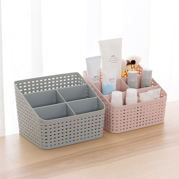 Organizador de Cosméticos en Ratán Natural