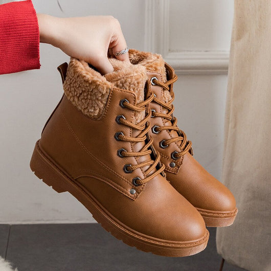 Botas de Nieve Térmicas con Cordones de Algodón - Image 16