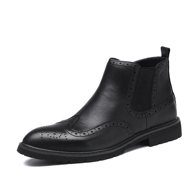 Botas de Cuero Casual Elegantes Talla Grande - Diseño Cruzado Moderno - Image 4