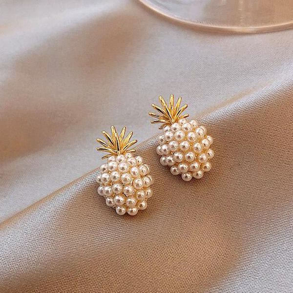 Aretes Colgantes de Piña con Diamantes - Image 6