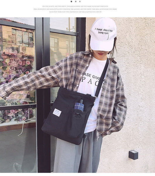 Mochila Estilo Harajuku con Bolsillos - Bolsa de Lona para Estudiantes y Mujeres - Image 34