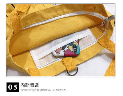 Mochila Estilo Harajuku con Bolsillos - Bolsa de Lona para Estudiantes y Mujeres - Image 54