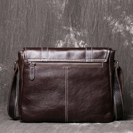 Bolso Bandolera de Cuero Genuino Gran Capacidad para Hombre - Image 18