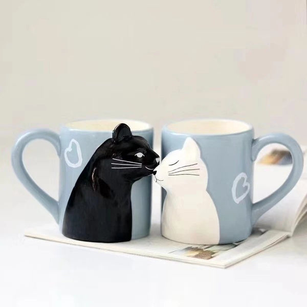 Taza Artesanal para Pareja Gatos Enamorados - Image 8