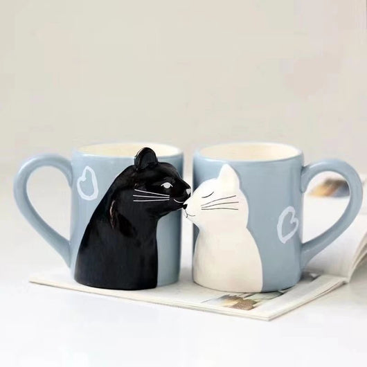 Taza Artesanal para Pareja Gatos Enamorados - Image 8