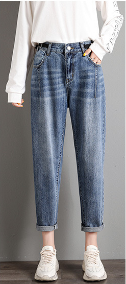 Pantalones Harem de Cintura Alta Estilo Coreano - Corte Suelto y Elegante - Image 3
