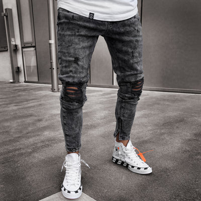 Pantalones Denim Ajustados con Roturas - Image 5