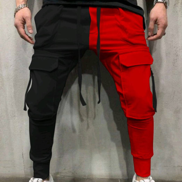 Pantalones Deportivos Multibolsillos con Bloques de Color