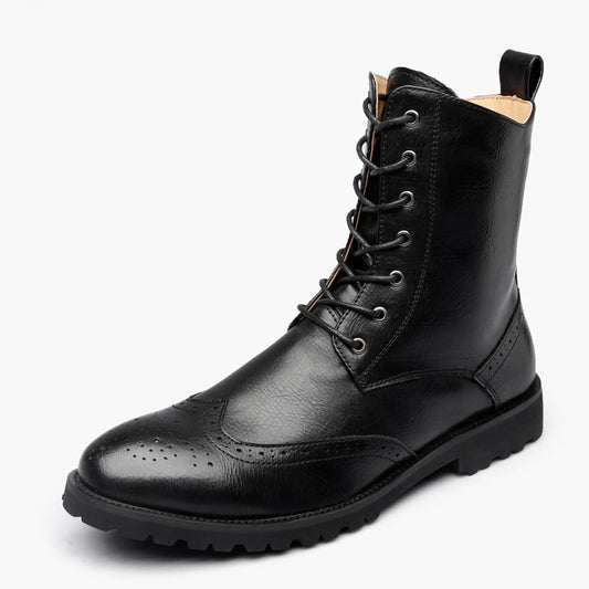 Botas de Trabajo Casual Coreanas en Cuero para Hombre