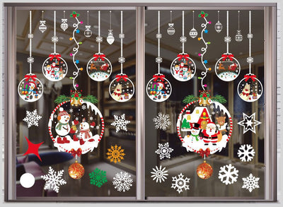 Pegatinas Navideñas para Ventanas en Colores Festivos - Image 14