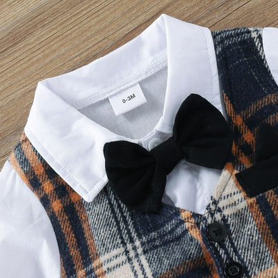Mono Caballero para Bebé Niño con Chaleco Cuadros Primavera Otoño - Image 10
