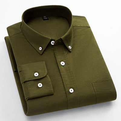 Camisa Oxford de Algodón Puro Transpirable para Hombre - Image 12