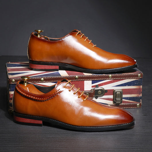 Zapatos de Cuero para Hombre con Punta Cuadrada - Tallas Grandes