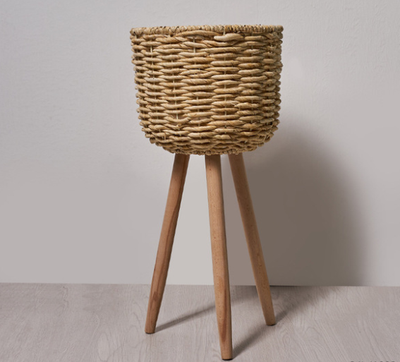 Macetero de Pie en Fibra Natural - Decoración Elegante para Interiores - Image 18