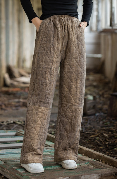 Pantalones Acolchados Teñidos a Mano en Ramio - Image 19