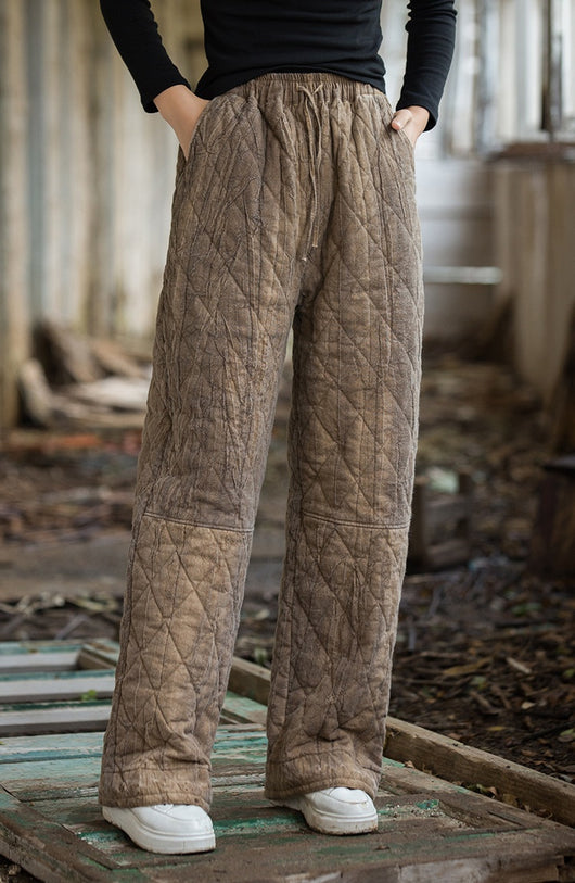 Pantalones Acolchados Teñidos a Mano en Ramio - Image 19