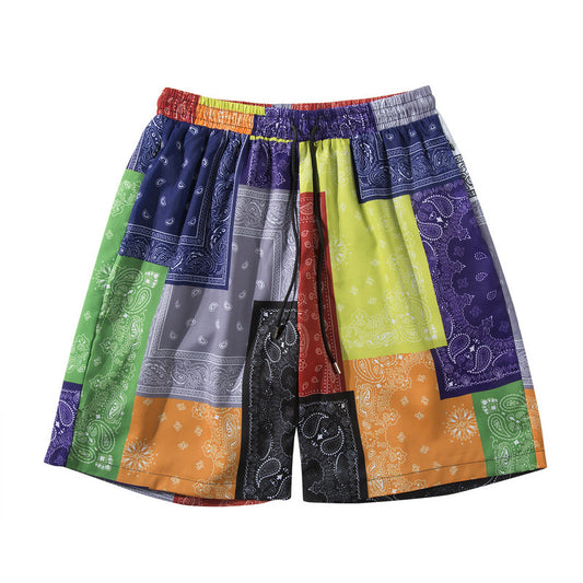 Shorts Casuales con Detalles de Flores de Anacardo