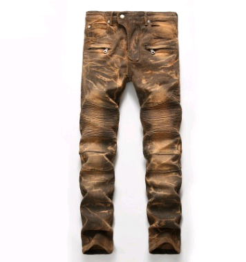 Pantalones Jeans Rectos Hombre Estilo Retro Locomotora - Image 10