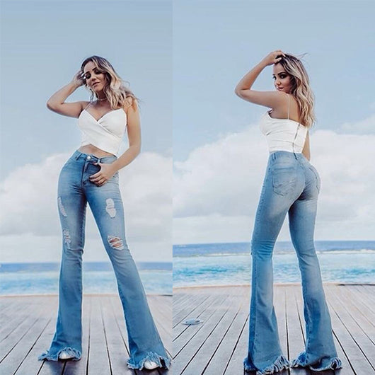 Jeans Acampanados de Pierna Ancha