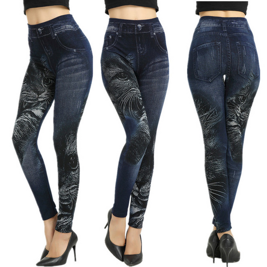 Leggings Talla Grande Efecto Denim - Comodidad de Jeggings - Image 14