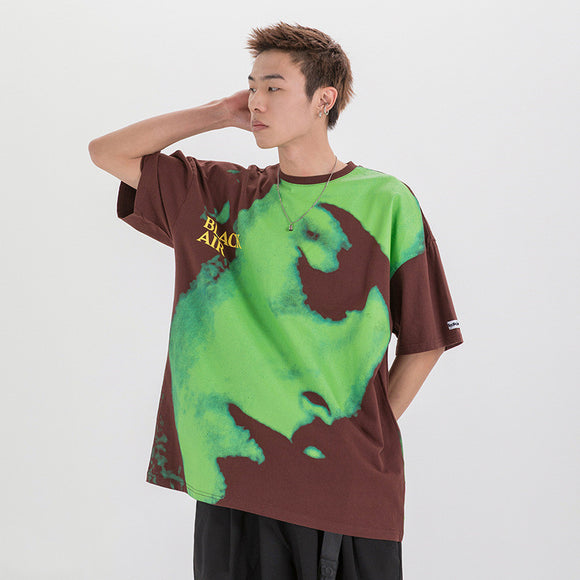 Playera Hombre Estampado Completo Manga Corta