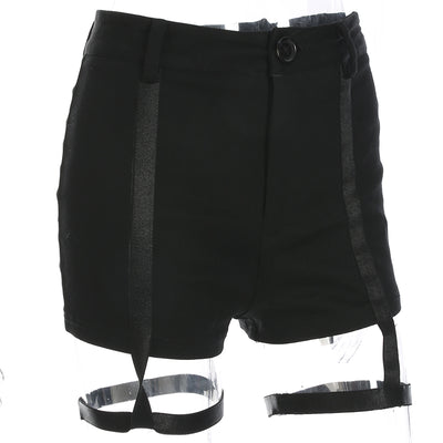 Shorts Elásticos Negros de Cintura Alta Ajustados - Image 6