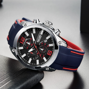 Reloj Deportivo Multifuncional de Silicona para Hombre con Movimiento de Cuarzo