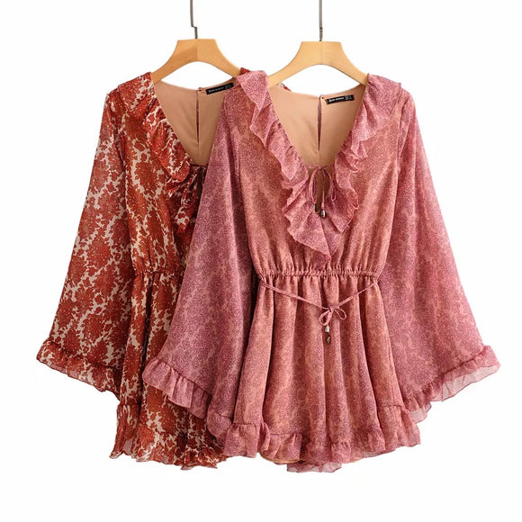 Jumpsuit Escotado con Volantes