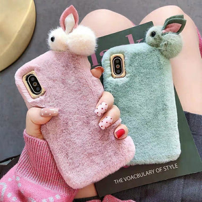 Funda de teléfono de peluche