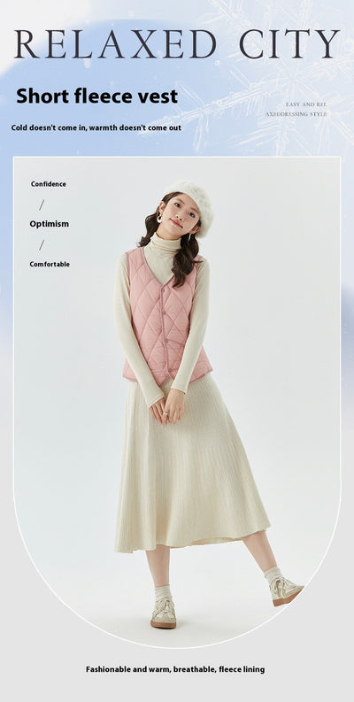 Chaleco Corto de Terciopelo para Otoño e Invierno Mujer - Image 30