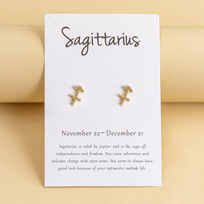 Aretes de los Doce Signos del Zodiaco en Oro y Plata - Image 33