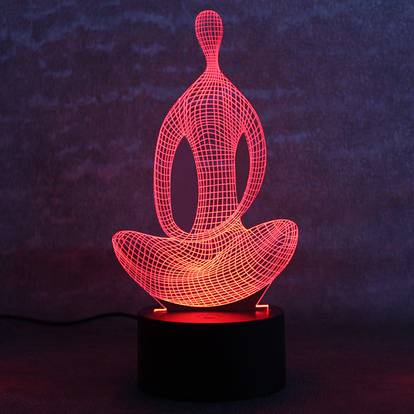 Lámpara LED 3D Cambio de Color para Meditación y Relajación