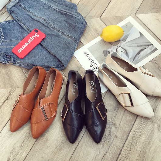 Zapatos Planos Estilo Británico - Mocasines Cómodos de Boca Baja - Image 4
