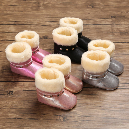 Botas de Nieve y Zapatos Cálidos de Algodón para Bebé - Image 4