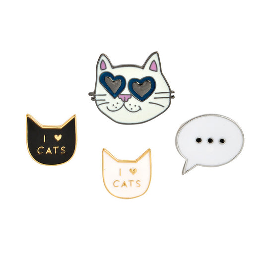 Broche Gato de Dibujos Animados con Efecto Goteo - Image 2