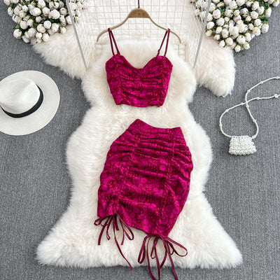 Conjunto de Top Ajustado y Falda Alta con Cordón - Image 19